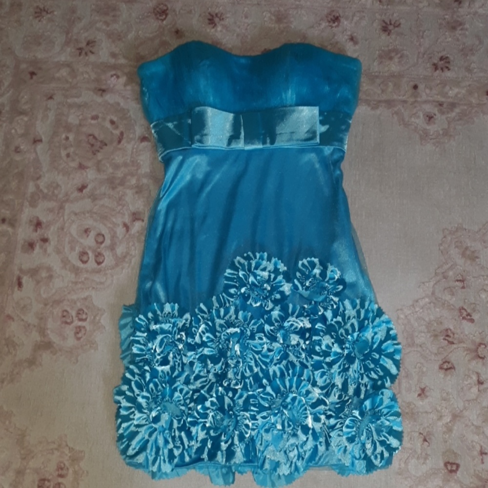 Baby blue mini dress